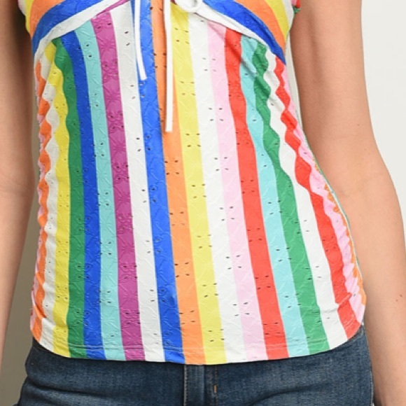 Rainbow stripes tank top - Picture 4 of 6